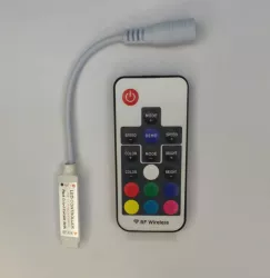 Controler BANDA LED RGB 12V pe fir 4 pin 17 taste + telecomanda Wireless 