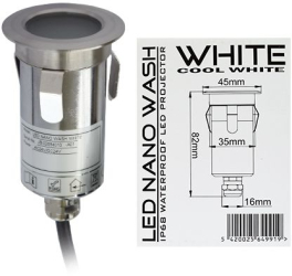 Corp iluminat nano LED WASH IP68 alb 