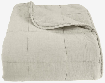 Cuvertura pat bumbac matlasat 240x260 cm bej 