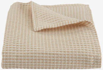 Cuvertura pat din bumbac si poliester 160x220 cm bej 