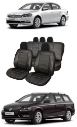 Huse scaune auto piele perforata Volkswagen Passat B7 2010-2014 