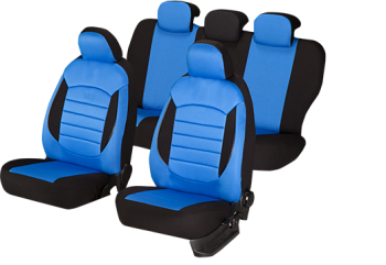 Huse scaune cu insertii piele dedicate VW Golf 4 1999 - 2005 Premium Albastru 