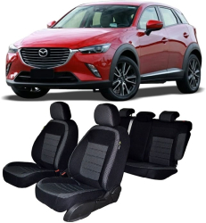 Huse Scaune Dedicate Mazda CX-3 2014-2020 bancheta fractionata cu tetiere spate in forma de L