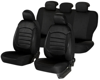 Huse scaune dedicate VW GOLF 1998 - 2005 Premium insertii piele Negru 
