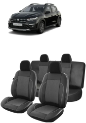 Huse scaune din piele si material textil DACIA Sandero Stepway 2021-2024 