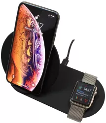 Incarcator fara fir telefon QI FAST CHARGE 2 in 1 input 5V 3A 9V 2A 5W negru N26-1 Black