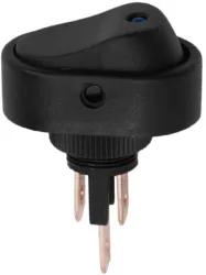 Interupator basculant 1 circuit 12V 20A OFF-ON LED albastru 2 pini 