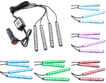 Lumini UnderCar LED - RGB pentru interior sau exterior cu Bluetooth - 12cm ZD65B 