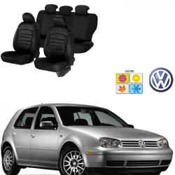Set Huse scaune dedicate VW GOLF 1998 - 2005 Premium insertii piele