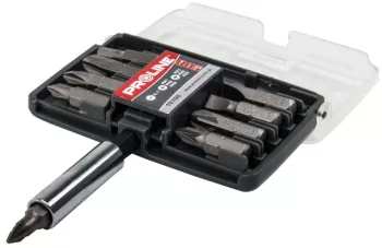 Set varfuri CrV S2 in cutie PH1 PH2 PZ1 PZ2 varf negativ 6mm prelungitor magnetic 1/4 inch Proline 10699 