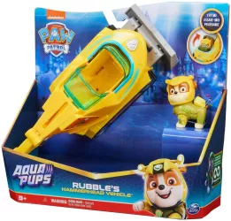 Vehicul Patrula Catelusilor Aqua Pups cu figurina Rubble 