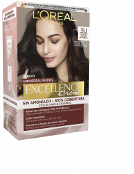 Vopsea de par permanenta fara amoniac LOreal Paris Excellence Nudes 3U Castaniu Inchis 1 buc 