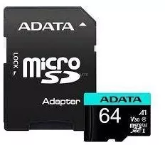 Card memorie Adata microSD Premier Pro 64 GB UHS1 U3 V30 A2 + adapter 