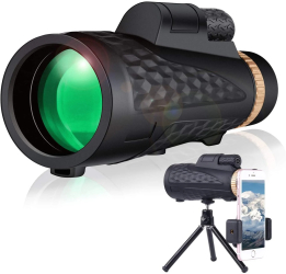 Monoclu Telescop Profesional HD 12x50 de Inalta Putere tip Telescop Prisma BaK-4 Dual Focus 