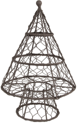 Brad Craciun metal maro 21x33 cm 