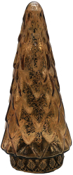 Brad Craciun sticla cupru cu led 11x24 cm 