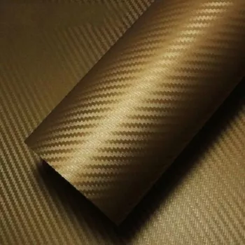 Folie colantare auto Carbon 3D - Gold 3m x 1 27m 