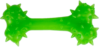 Jucarie pentru caini forma de OS cu Tepi 15 cm verde 