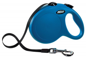 Lesa Flexi Classic cu banda marimea L 5m/50kg Albastru 