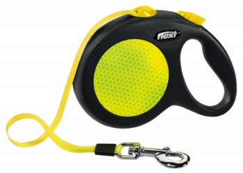 Lesa Flexi New Classic Neon cu Banda marimea L/5 m galben 