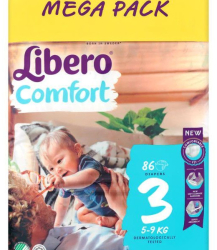 Scutece copii LIBERO Comfort Nr 3 midi 5-9 kg 86 buc 