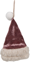 Set 6 ornamente brad Caciula Mos Craciun 8x1x13 cm