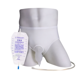 Set Chiloti Urinari Barbati Koopsio Solutie Eficienta Incontinenta Silicon Medical si Bumbac Pur Albi Previne Scurgerile Confortabil si 