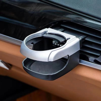Suport Auto Universal Pentru Pahare Montaj In Grila De Ventilatie Culoare Argintiu Dh-04 