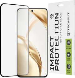 Folie pentru Honor 200 - Techsuit 111D Full Cover / Full Glue Glass / 3D Curved Screen - Black 