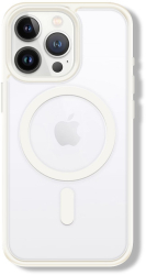 Husa MagSafe pentru Apple iPhone 11 Full Cover Frosted Acrylic Color Big Hole Magnetica Incarcare Wireless Flippy Alb 