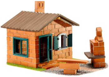 Set constructie cu caramizi Teifoc 185 piese - Casa cu gratar