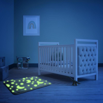Covor luminos - gri fosforescent - 60 x 40 cm