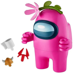 Figurina Among Us Action Seria 1 Roz cu accesorii 23 cm 