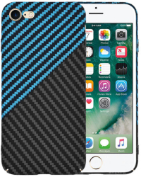 Husa Super Slim pentru iPhone 7 / 8 / SE 2 SE 2020 / SE 3 SE 2022 Marmalis Carbon FiberShell Negru/Albastru 