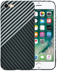 Husa Super Slim pentru iPhone 7 / 8 / SE 2 SE 2020 / SE 3 SE 2022 Marmalis Carbon FiberShell Negru/Gri 