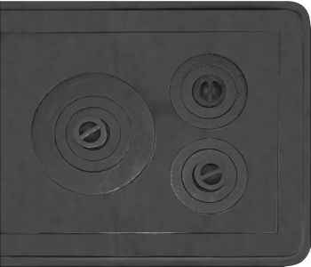 Plita pentru soba Evotools 660093 cu 3 ochiuri rama fixare 720x625 mm Fonta 