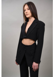 SACOU COSTUM CUT OUT MILANO S Negru