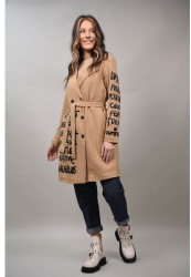 SACOU TIP TRENCH CU CORDON IN TALIE ZEFFIRATO Bej S-M 