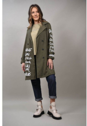 SACOU TIP TRENCH CU CORDON IN TALIE ZEFFIRATO Kaki S-M 