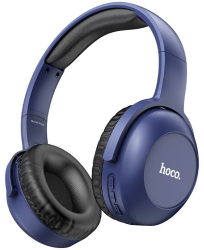 Casti wireless Hoco Stereo Microfon AUX Albastru 