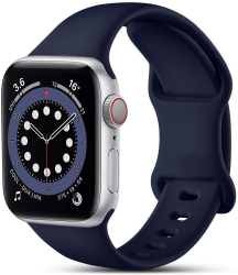 Curea silicon Hoco compatibila cu Apple Watch 1/2/3/4/5/6/SE/ 38/40/41mm Albastru inchis 