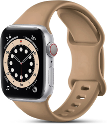 Curea silicon Hoco compatibila cu Apple Watch 1/2/3/4/5/6/SE/ 38/40/41mm Maro 