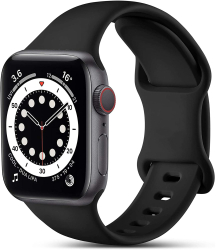 Curea silicon Hoco compatibila cu Apple Watch 1/2/3/4/5/6/SE/ 38/40/41mm Negru 