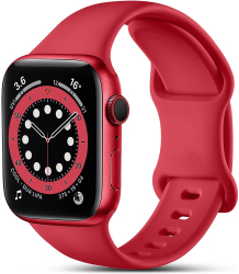 Curea silicon Hoco compatibila cu Apple Watch 1/2/3/4/5/6/SE/ 38/40/41mm Rosu 