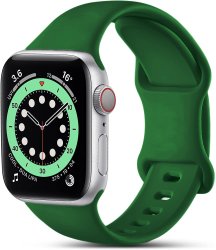 Curea silicon Hoco compatibila cu Apple Watch 1/2/3/4/5/6/SE/ 38/40/41mm Verde Inchis 