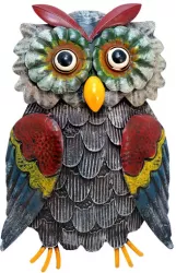 Decoratiune gradina metalica bufnita 25x6x33 cm 