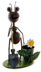 Decoratiune gradina metalica furnica cu lopata 26x14x40 cm 