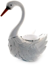 Decoratiune gradina metalica gasca 35x18x43 cm 