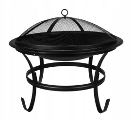 Gratar gradina grill rotund metal 56x47 cm 