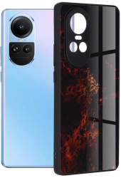 Husa pentru Oppo Reno10 / Reno10 Pro Marmalis Glaze Series Red Nebula 